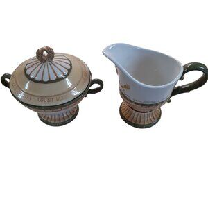 Stoneware Creamer & Sugar 2 pieces Serving Set Multi